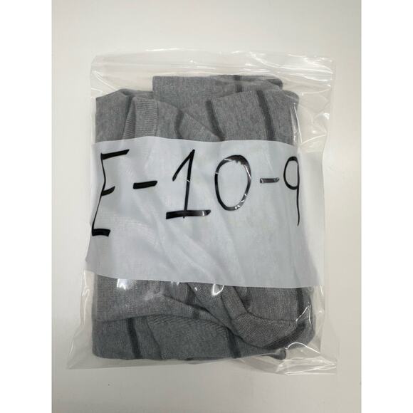 Banana Republic Mens Sweater Size XL Gray Striped Round Neck Cotton Slub - Picture 9 of 9